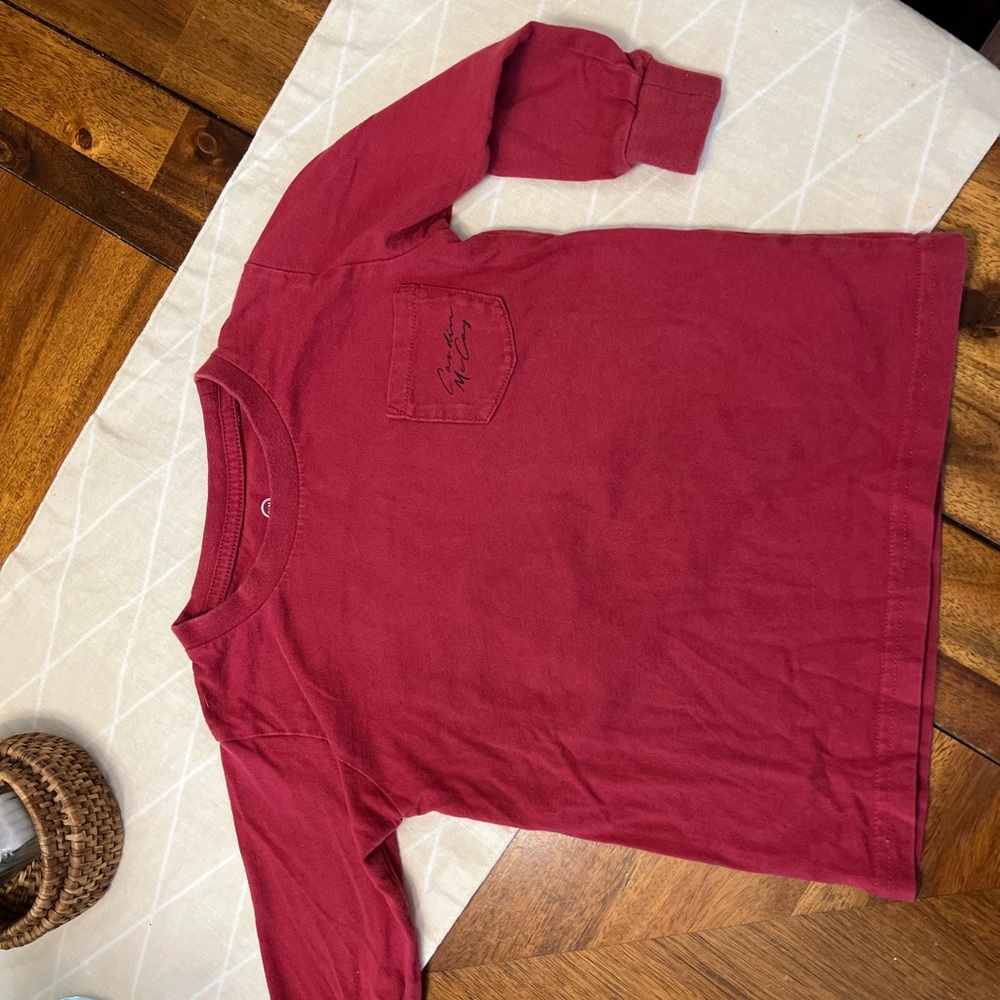Kids Long Sleeve Red Tee - Picture 1 of 2